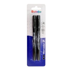 Marcador 2P Doricolor Negro Blíster x 2